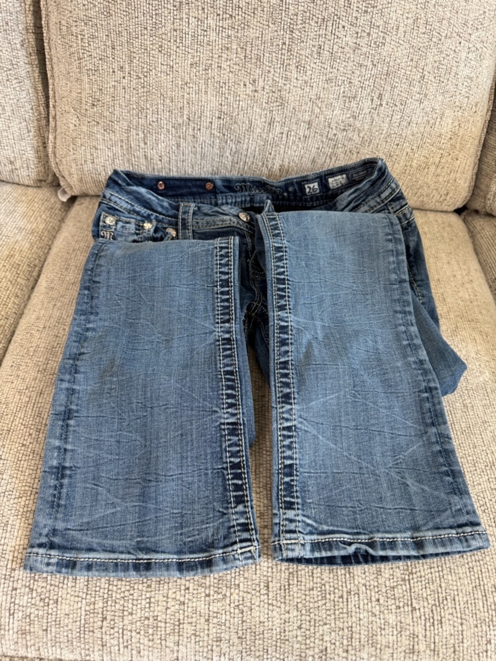 MISS ME Signature Slim Boot Cut Medium Wash size 29W x 30L - Picture 10 of 13